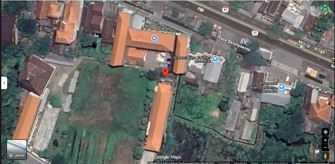 Peta lokasi MI Raden Rahmat Balongbendo di Balongbendo Sidoarjo